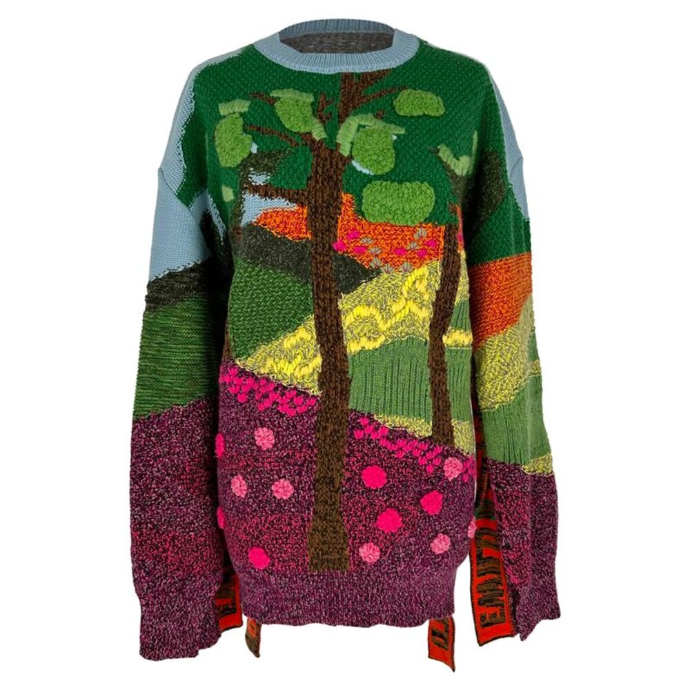 Stella McCartney Tree Of Life Jacquard Sweater in Multicolor Wool